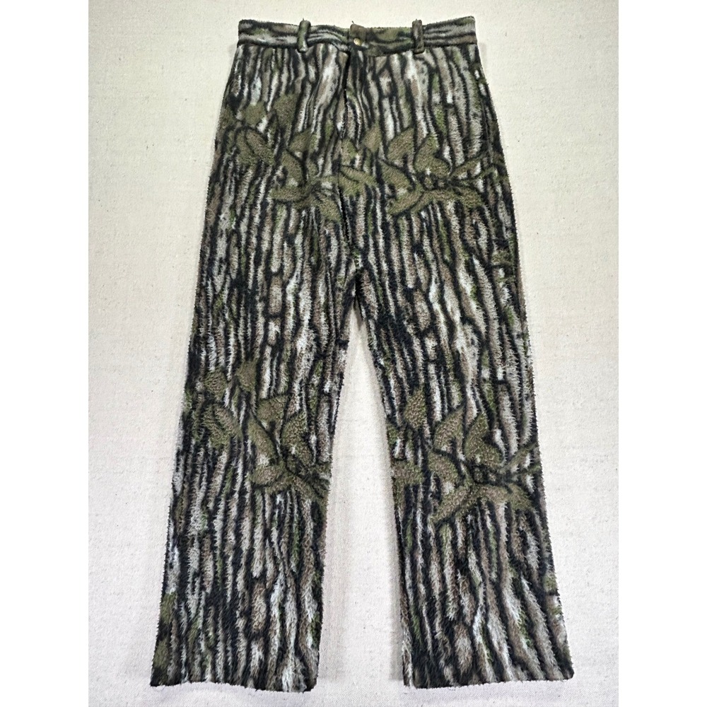 Cabelas Whitetail Clothing Mens Medium Fleece Hunting Pants Tree Bark Camo USA